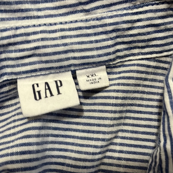 Blue striped button down - Picture 2 of 3